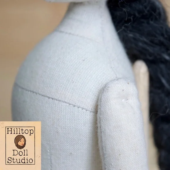 Fabric Doll "Willow" Handcrafted Textile Cloth Heirloom Primitive Doll - Picture 15 of 15